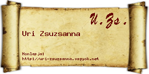 Uri Zsuzsanna névjegykártya